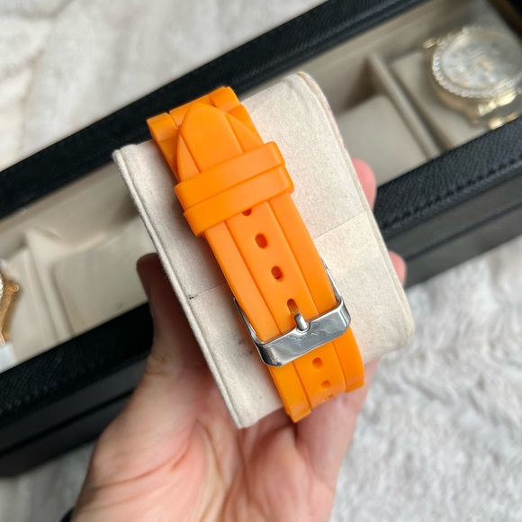 Geneva Orange Platinum Women’s Watch with Adjustable Band - Picture 3 of 7